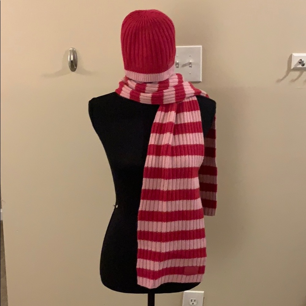 Coach matching hat and scarf set